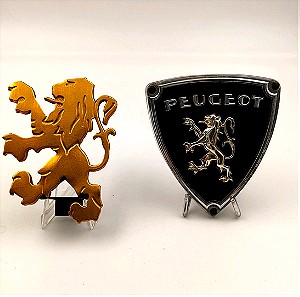 Δύο βινταζ Peugeot logo-emblems!