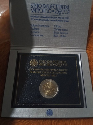 2 euro coincard Βατικανό Madre Teresa Calcutta καινούργιο