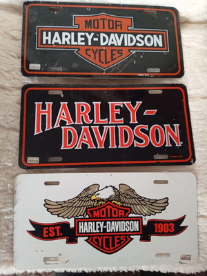 Harley-Davidson vintage μεταλλικές πινακίδες, σετ 3