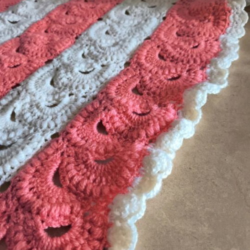 Handmade knitted blanket new, decorative 1.10x2.20