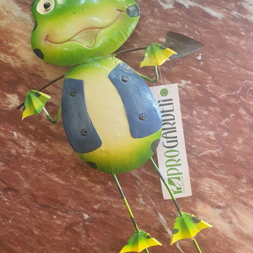Metal frog decoration, 46 cm