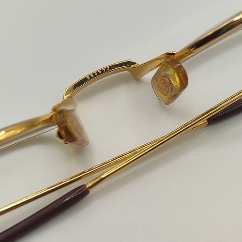 Cartier Vintage Demi Lune Gold Lacquer 22kt Glasses Used