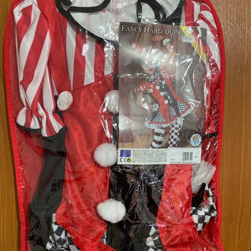 Harlequin carnival costume like new for 8-year-old girl