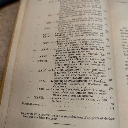 Casanova 1725-1798 by Guy Endore used, French edition 1934 Payot