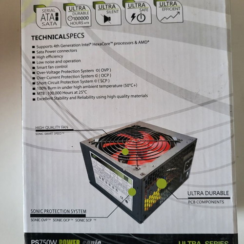 Power Sonic Ultra Series 750W power supply new in sealed packaging