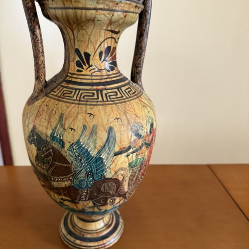 Ancient Greek Amphora Vase large handmade, like new