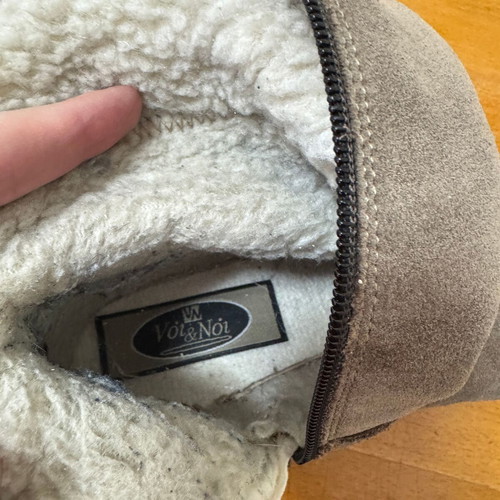Voί & Noί suede winter boots used, size 38, beige-gray