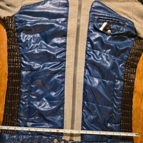 Energie Sixty Blue Puffer Moto Jacket used
