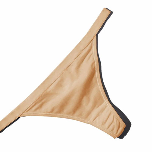 Sexy women's thongs beige pack of 3 new cotton G-string