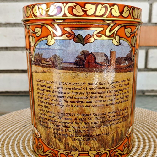 Uncle Ben's Vintage 1983 Collectible Metal Rice Tin used