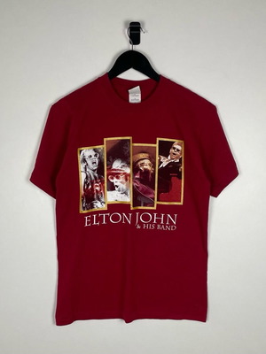 Elton John & His Band Vintage Tee gently used, size M, Gildan