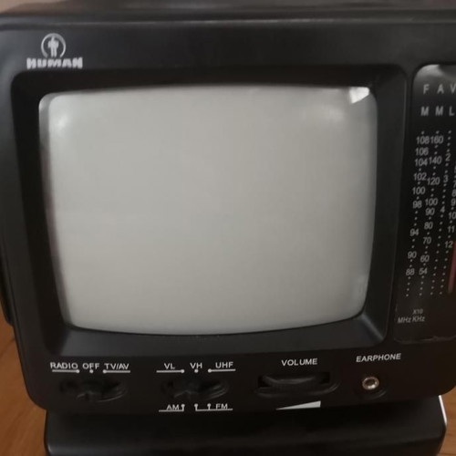 Vintage Human TV-Radio used, black