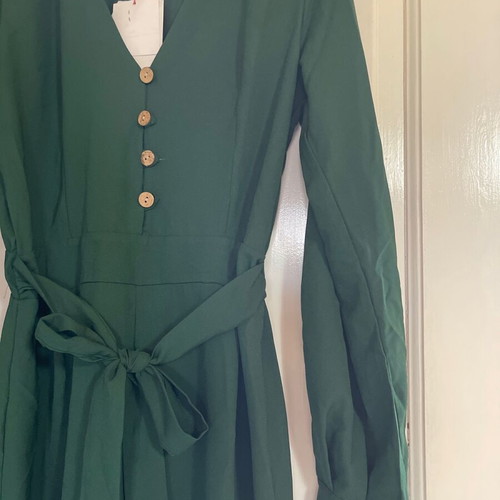 Women's jumpsuit pants green cypress new one size with belt
