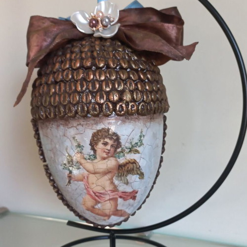 Handmade acorn Christmas decoration 18x27 cm new
