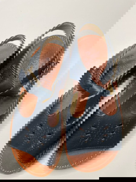 Young Soles Παιδικά Πέδιλα Navy Blue No. 28 Δερμάτινα