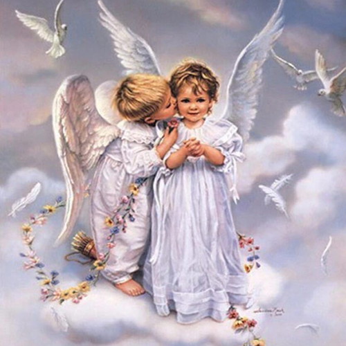 Diamond painting angels kit new, 30x25 cm
