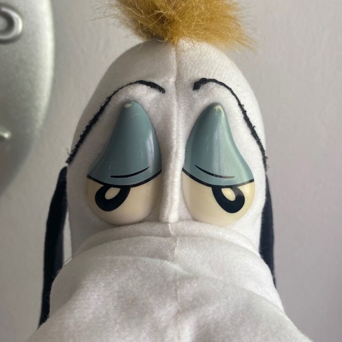 Droopy Dog plush toy 1990s used, vintage condition, 30 cm