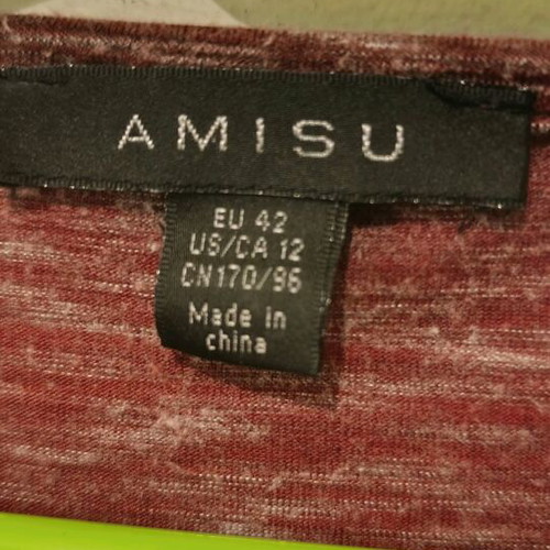 Amisu Bordeaux Wrap Dress XL like new