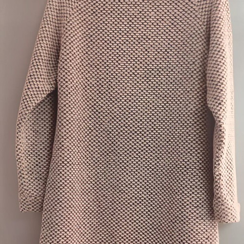 Woolen sweater dress used, size M, gray and pink