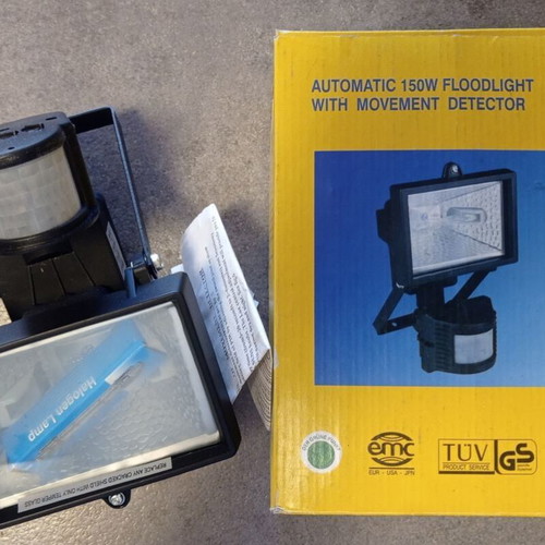 Outdoor floodlight with motion sensor 150 W new