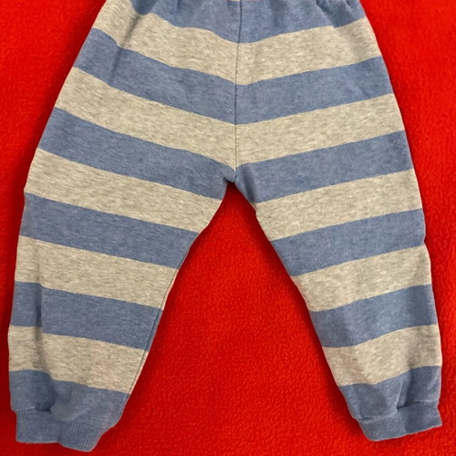Mayoral sweatpants 12 months like new, blue gray striped