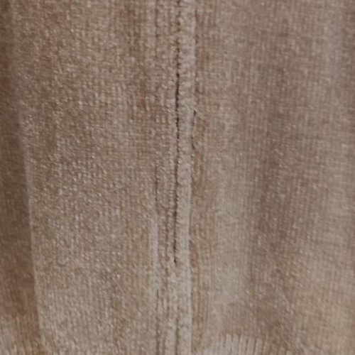 Beige chenille cardigan with hood like new, size M