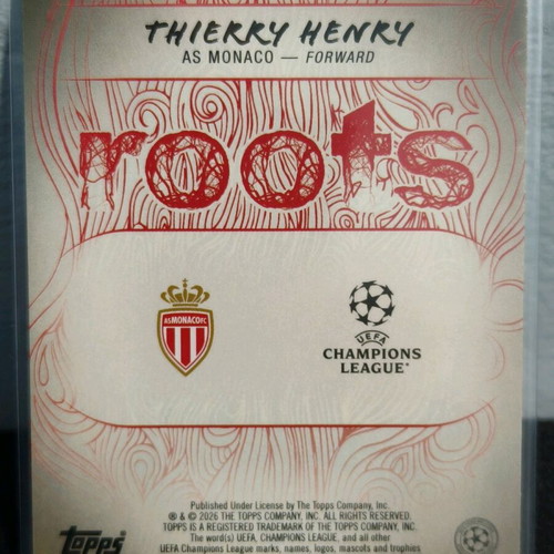 2025-26 Topps UCC Flagship Thierry Henry Roots card new