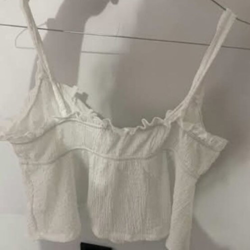 Crop top Shine white size M like new