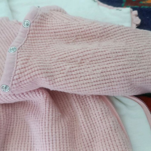 Baby girl sleeping bag pink used up to 74 cm with detachable sleeves