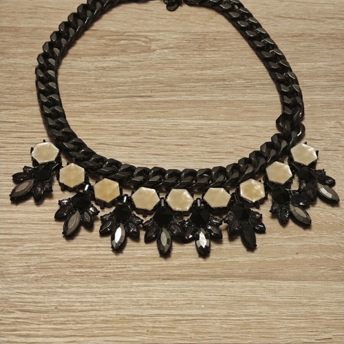 Chunky impressive anthracite necklace