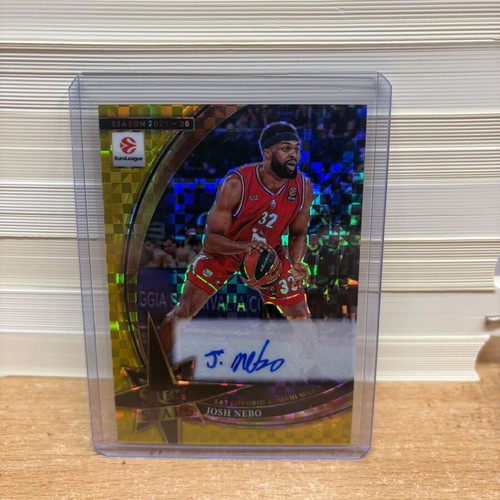 Josh Nebo Select Stars Gold Prizm Auto 2025-26 Euroleague card new