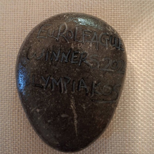 Handmade decorative stone Euroleague winners 2026 Olympiakos new