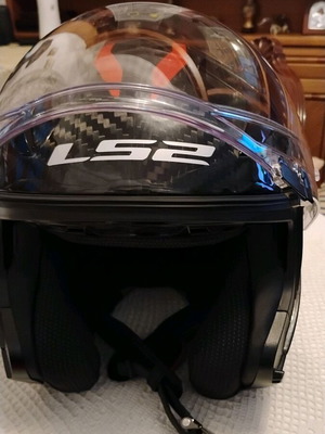 LS2 Infinity II X-Moto κράνος μηχανής σε μαύρο και πορτοκαλί, μέγεθος M