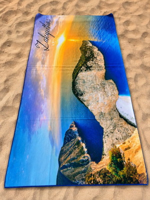 Πετσέτα παραλίας Zakinthos Navagio Sunset καινούργια, μεγάλη 89x188 εκ.