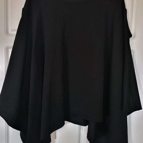 Black long asymmetric blouse like new
