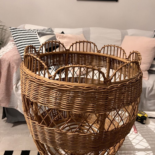 Zara Home decorative rattan baskets set of 2 like new