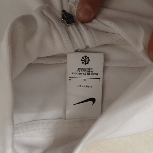 Nike dry fit jacket like new, size large, white