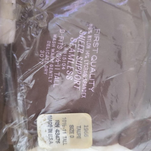 Lycra Spandex Sheer stockings for women 1966 vintage new brown
