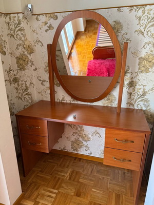 Wooden boudoir with mirror like new