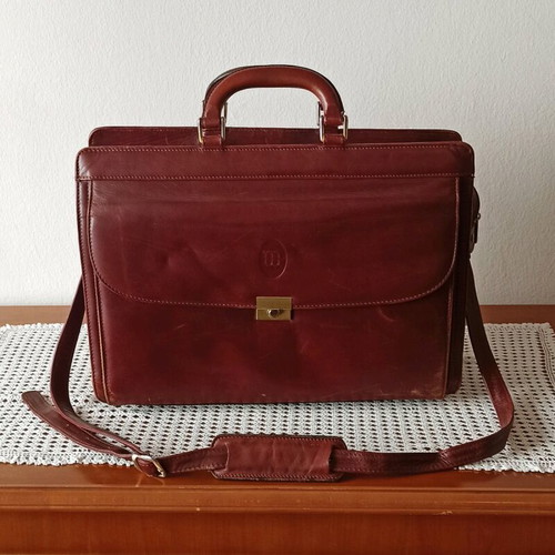 Leather Professional Briefcase Bordeaux used