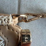 Carpisa straw shoulder bag like new, beige