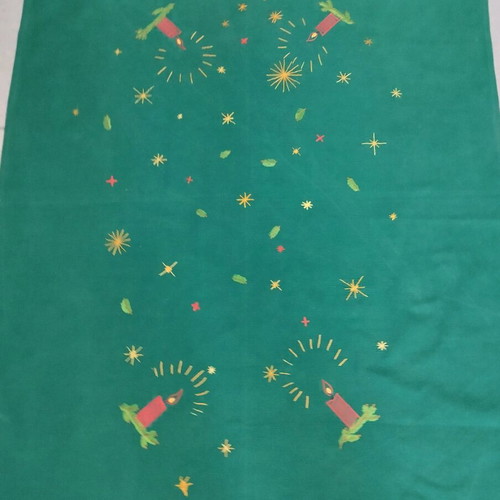 Christmas tablecloth like new with handmade embroidery 125x95 cm
