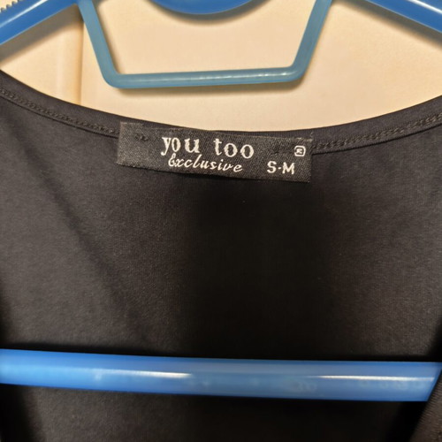 Women's short-sleeve lycra blouse black, like new