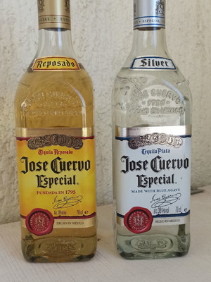 Jose Cuervo tequilas gold and silver, new 700 ml