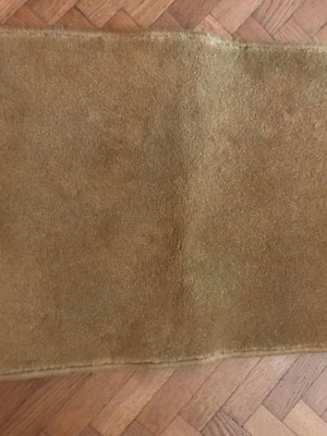 Carpet used khaki/beige 62 x 42 cm
