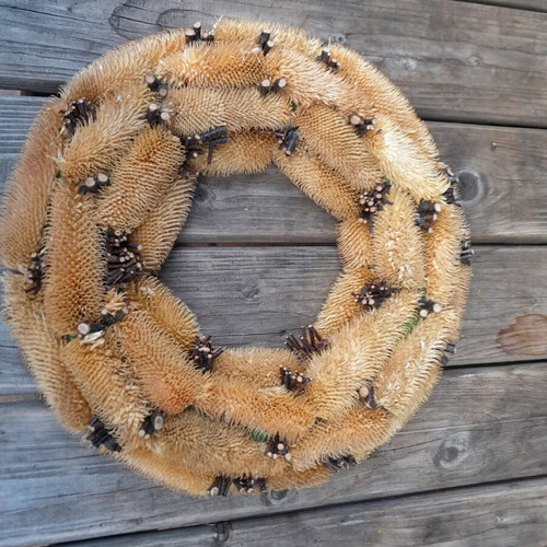 Decorative dried wreath new, 30 cm diameter