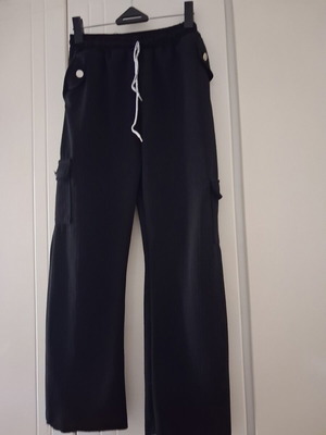 Black Pants used with elastic waist and pockets