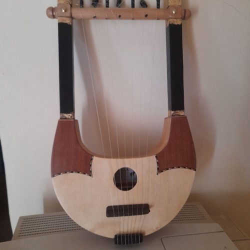 Ancient Greek lyre handcrafted, new, made of fir and birch wood
