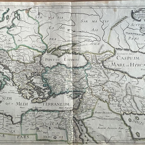 Rare Antique Map of the Eastern Roman Empire by Nicolas Sanson used