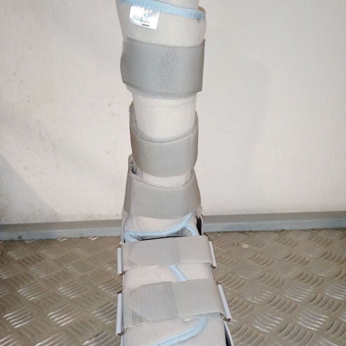 Ankle Boot Brace used with removable foam padding and adjustable straps